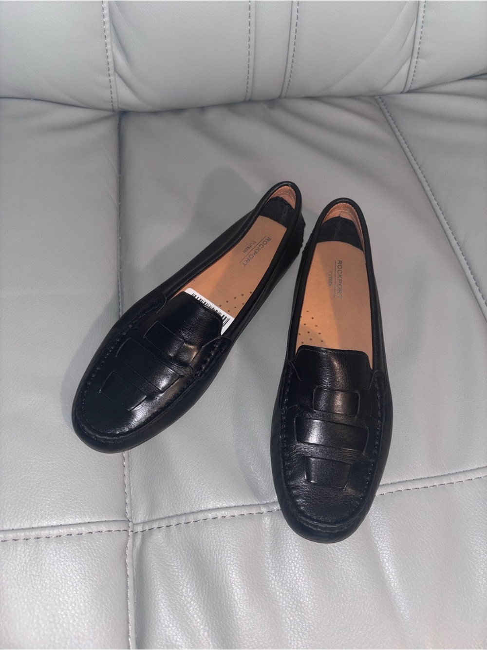 Rockport Bayview Woven Loafer Mocasin Black Size 6 Slip On NIB